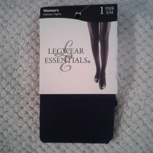 NEW Legwear Essentials, S/M, Fasion Black Tights